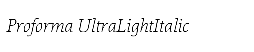 Proforma UltraLightItalic