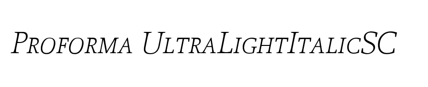 Proforma UltraLightItalicSC