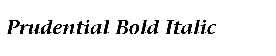 Prudential Bold Italic
