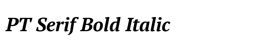 PT Serif Bold Italic