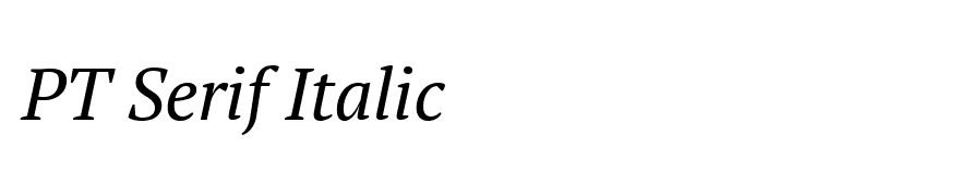 PT Serif Italic