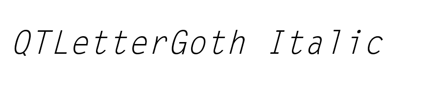 QTLetterGoth Italic