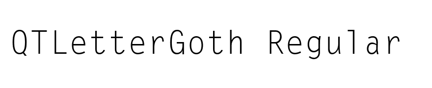 QTLetterGoth Regular