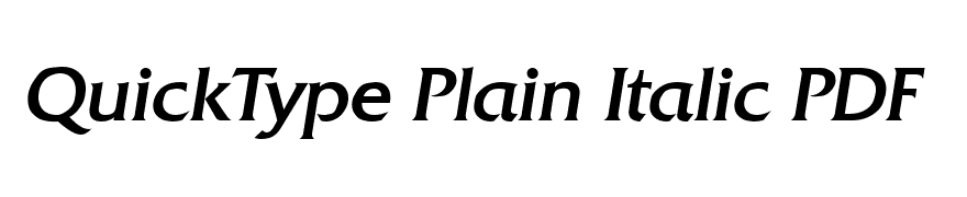 Quadrata SF Bold Italic