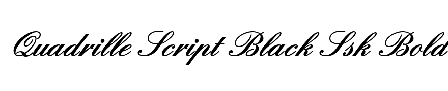 Quadrille Script Black Ssk Bold