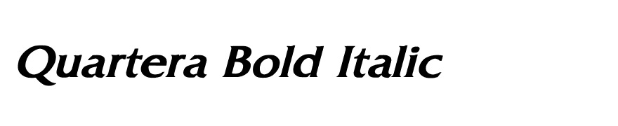 Quartera Bold Italic