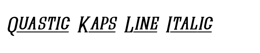 Quastic Kaps Line Italic