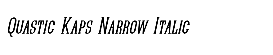 Quastic Kaps Narrow Italic