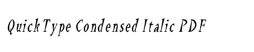 QuetzalcoatlCondensed Italic