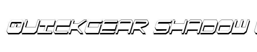 QuickGear Shadow Condensed Italic