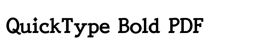 QuickType Bold PDF