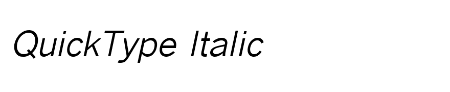 QuickType Italic