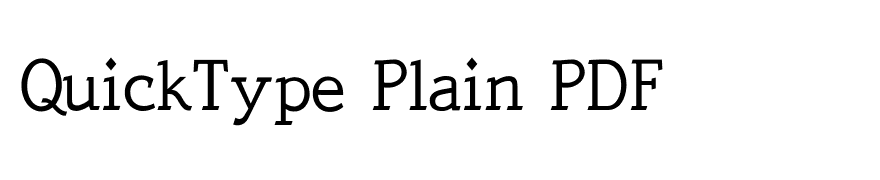 QuickType Plain PDF