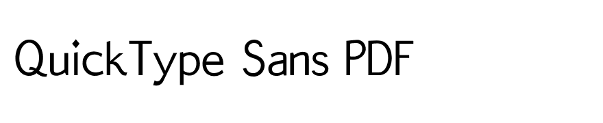 QuickType Sans PDF