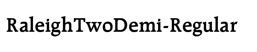 RaleighTwoDemi-Regular
