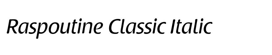 Raspoutine Classic Italic