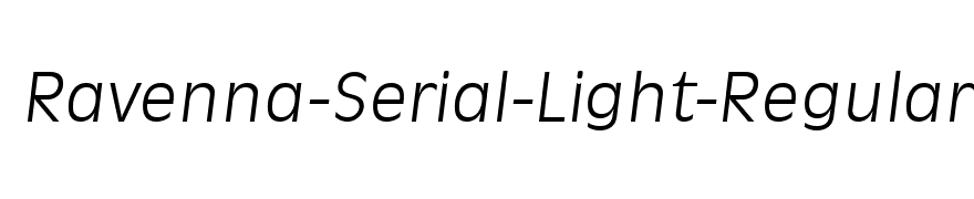 Ravenna-Serial-Light-RegularItalic
