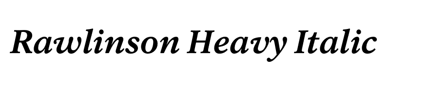 Rawlinson Heavy Italic