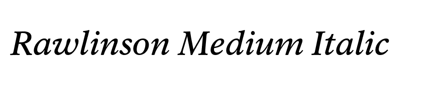 Rawlinson Medium Italic