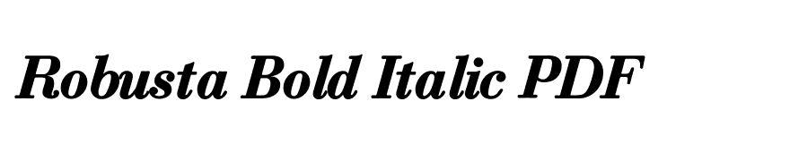 Robusta Bold Italic PDF