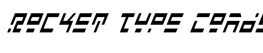 Rocket Type Condensed Italic