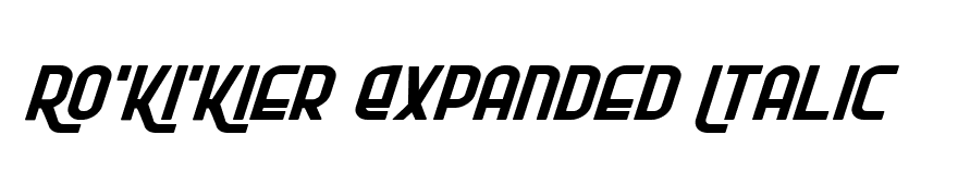 Ro'Ki'Kier Expanded Italic