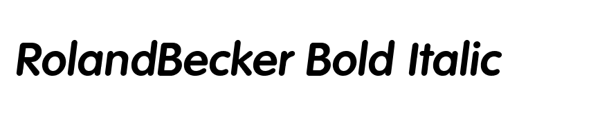 RolandBecker Bold Italic