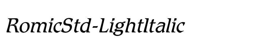 RomicStd-LightItalic