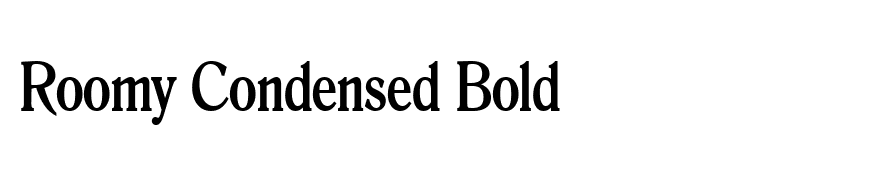 Roomy Condensed Bold