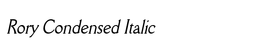 Rory Condensed Italic