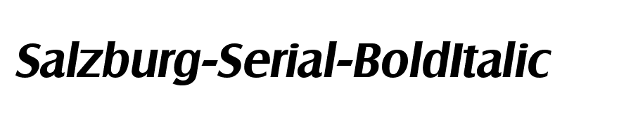 Salzburg-Serial-BoldItalic