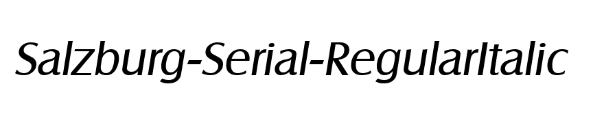Salzburg-Serial-RegularItalic