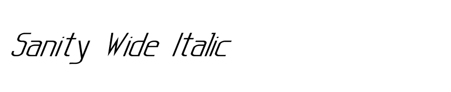 Sanity Wide Italic