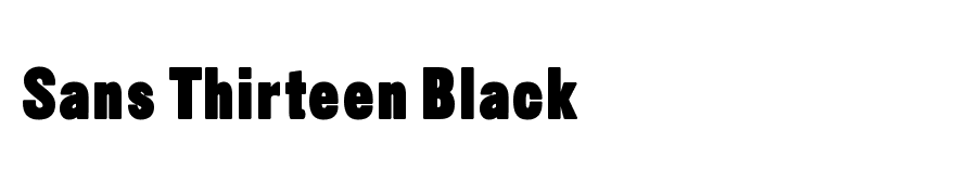 Sans Thirteen Black