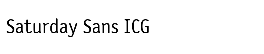 Saturday Sans ICG