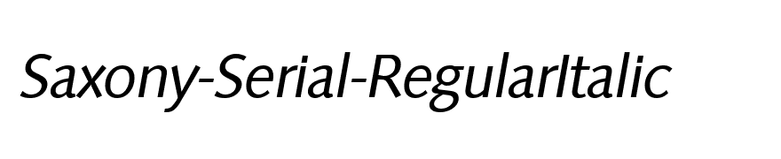 Saxony-Serial-RegularItalic