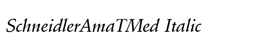 SchneidlerAmaTMed Italic