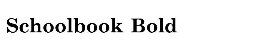 Schoolbook Bold