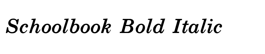Schoolbook Bold Italic