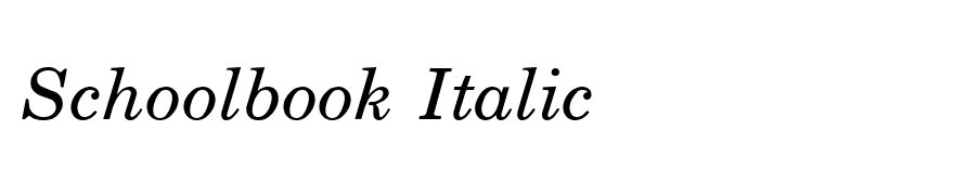 Schoolbook Italic