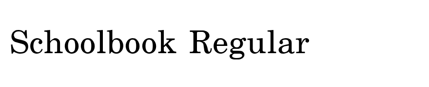 Schoolbook Regular