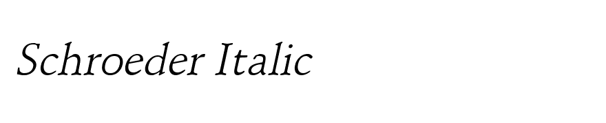 Schroeder Italic