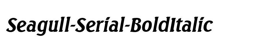Seagull-Serial-BoldItalic
