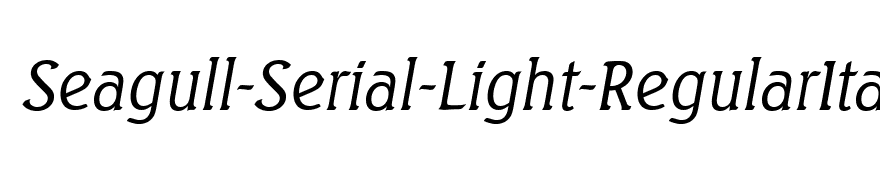 Seagull-Serial-Light-RegularItalic