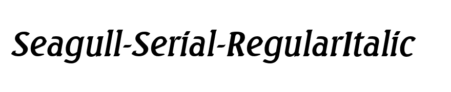 Seagull-Serial-RegularItalic