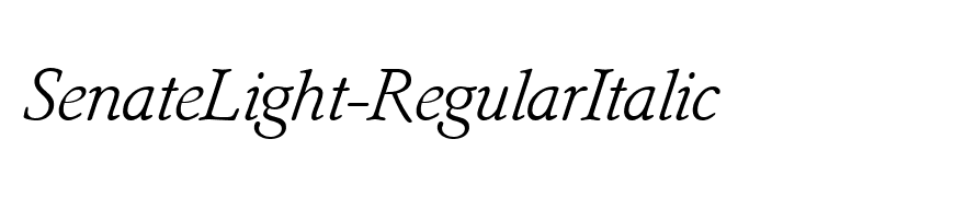 SenateLight-RegularItalic