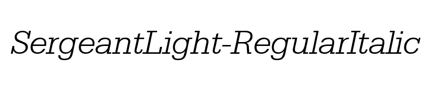 SergeantLight-RegularItalic