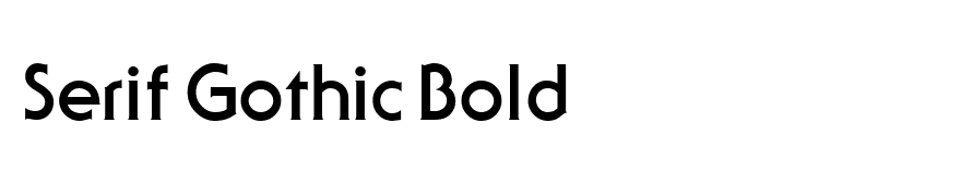 Serif Gothic Bold