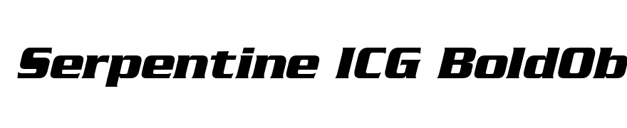 Serpentine ICG BoldOblique