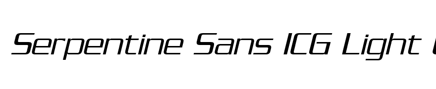 Serpentine Sans ICG Light Oblique